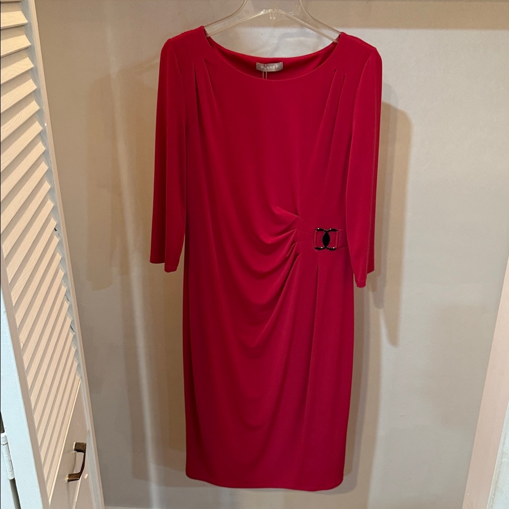Chic Long Sleeve Red Dress